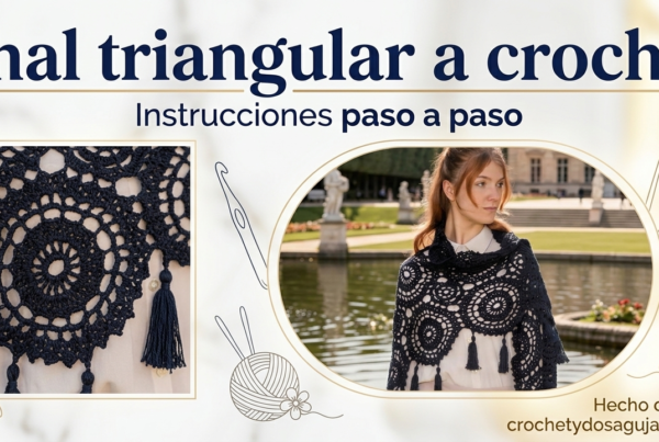 Chal triangular a crochet 2