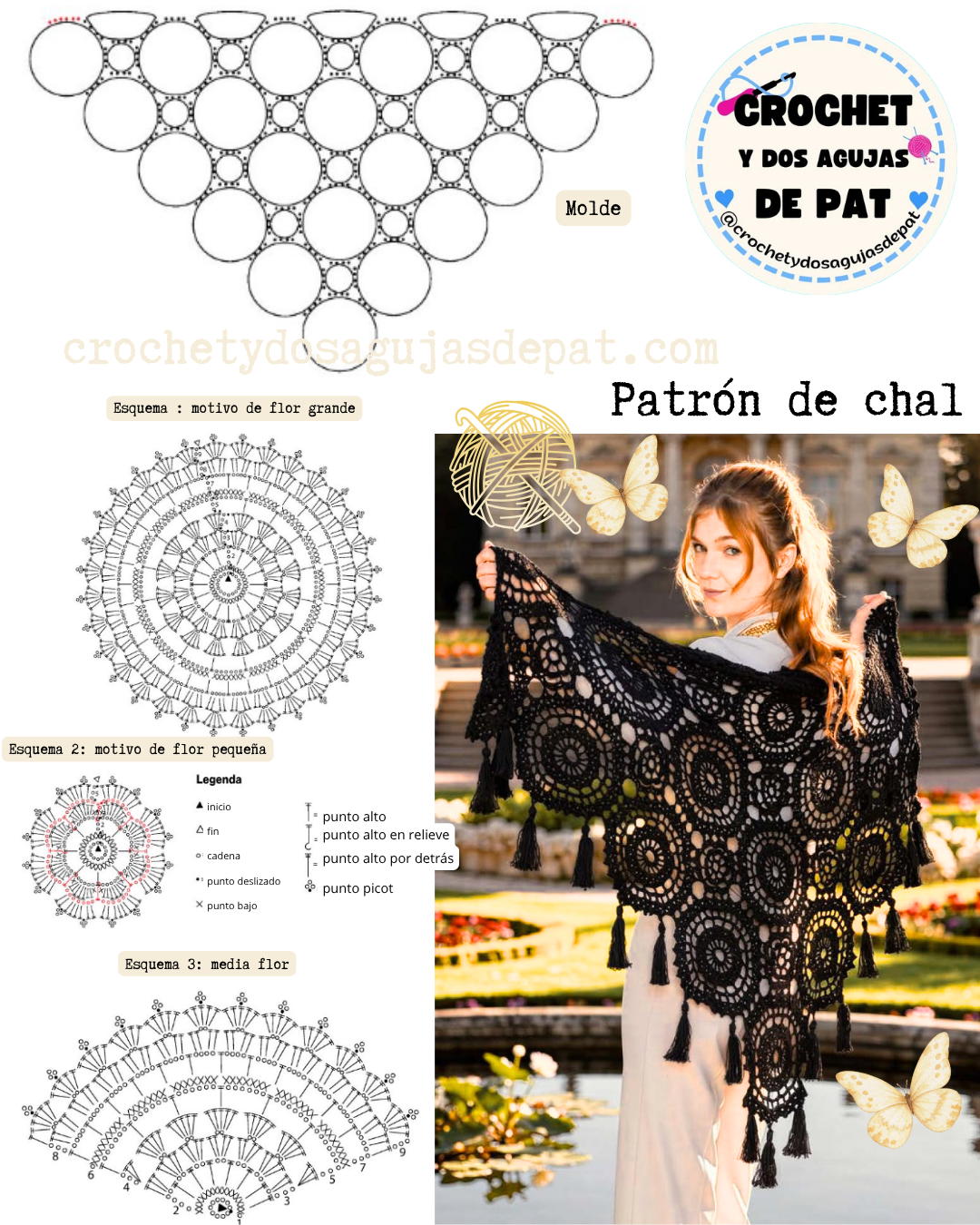 Chal triangular a crochet 2 chal triangular a crochet 2